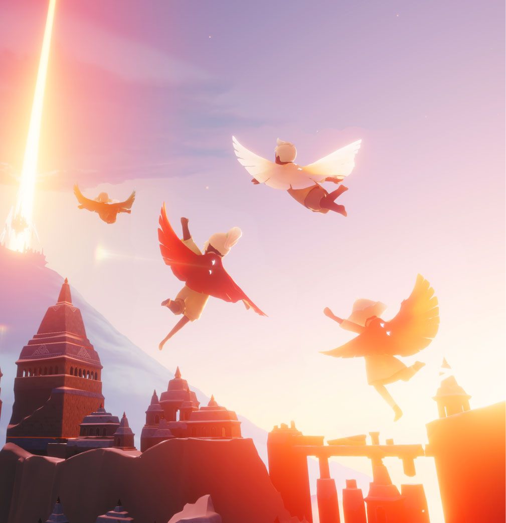 Characters flying